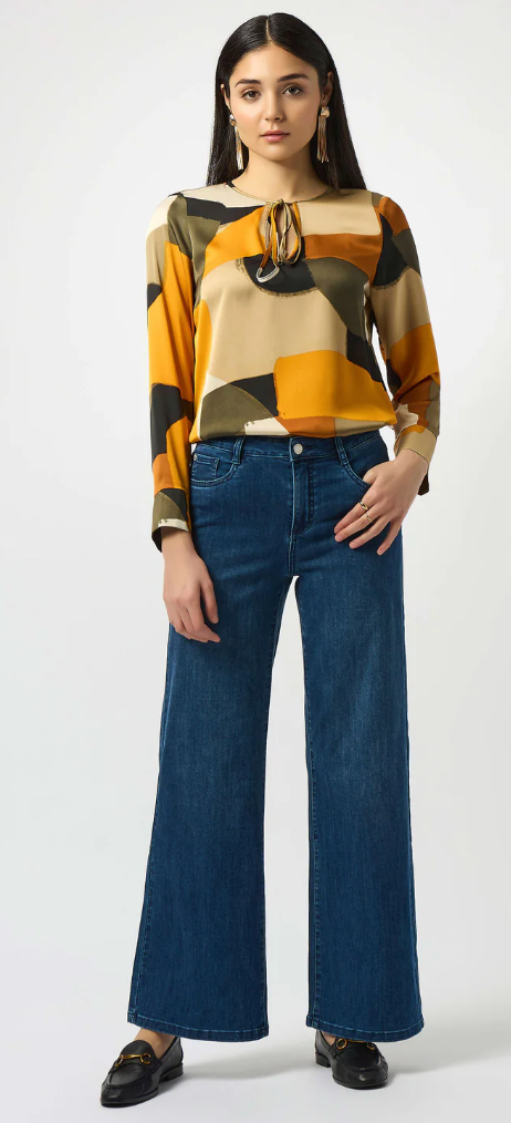 Goldie Classic Wide-Leg Stretch Jeans 251968