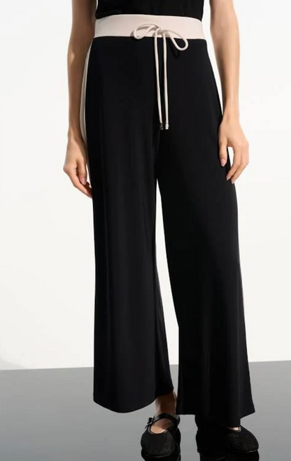 Silky Knit Color Block Wide Leg Pant 261612