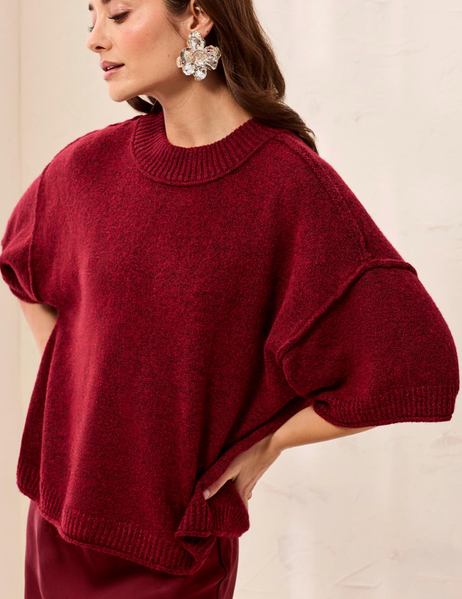 Lofty Elbow Slv Crew Nk Sweater 6278O-5774