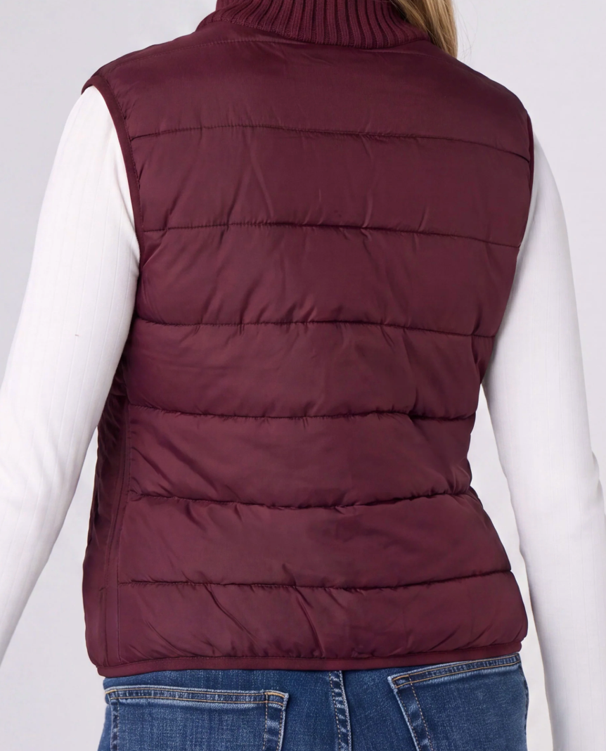 Slvlss Reversible Zip Front Quilted Swtr Vest LM8L18SR37