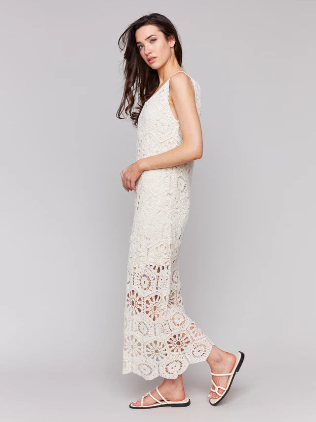 Crochet Sleeveless Maxi Dress C3203