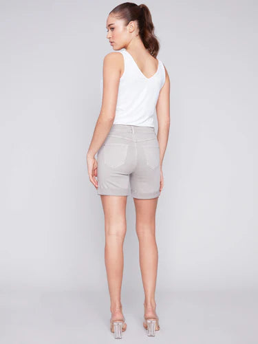 Twill Short With Roll Up Hem