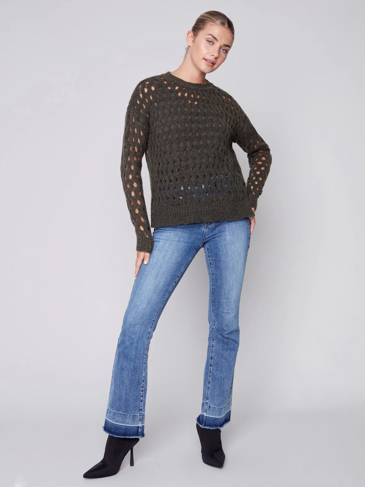 Plushy Wavy Net Stitch Sweater