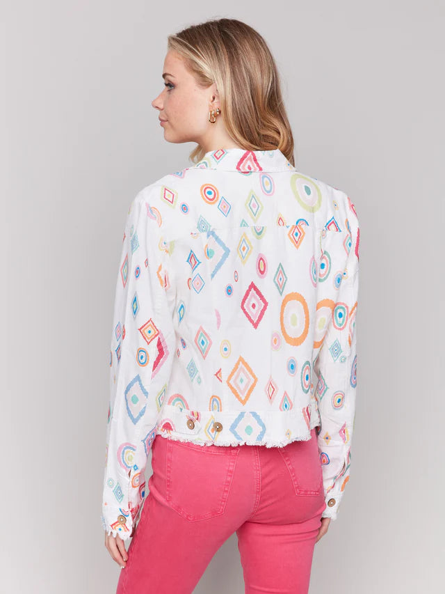 Printed Linen Blend Jacket C6199YP