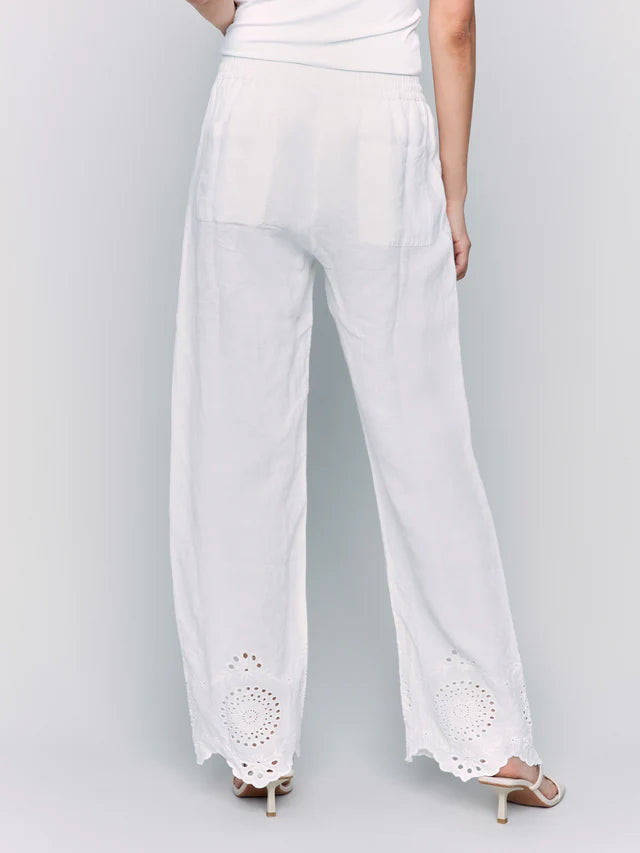 Pull On Linen Pant W/Patch Pockets C5599