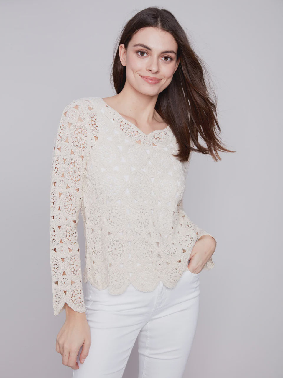 Scalloped Crochet Top