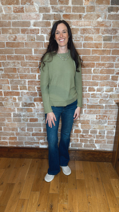 L/S Crew Neck Boxy Top 41F-17831