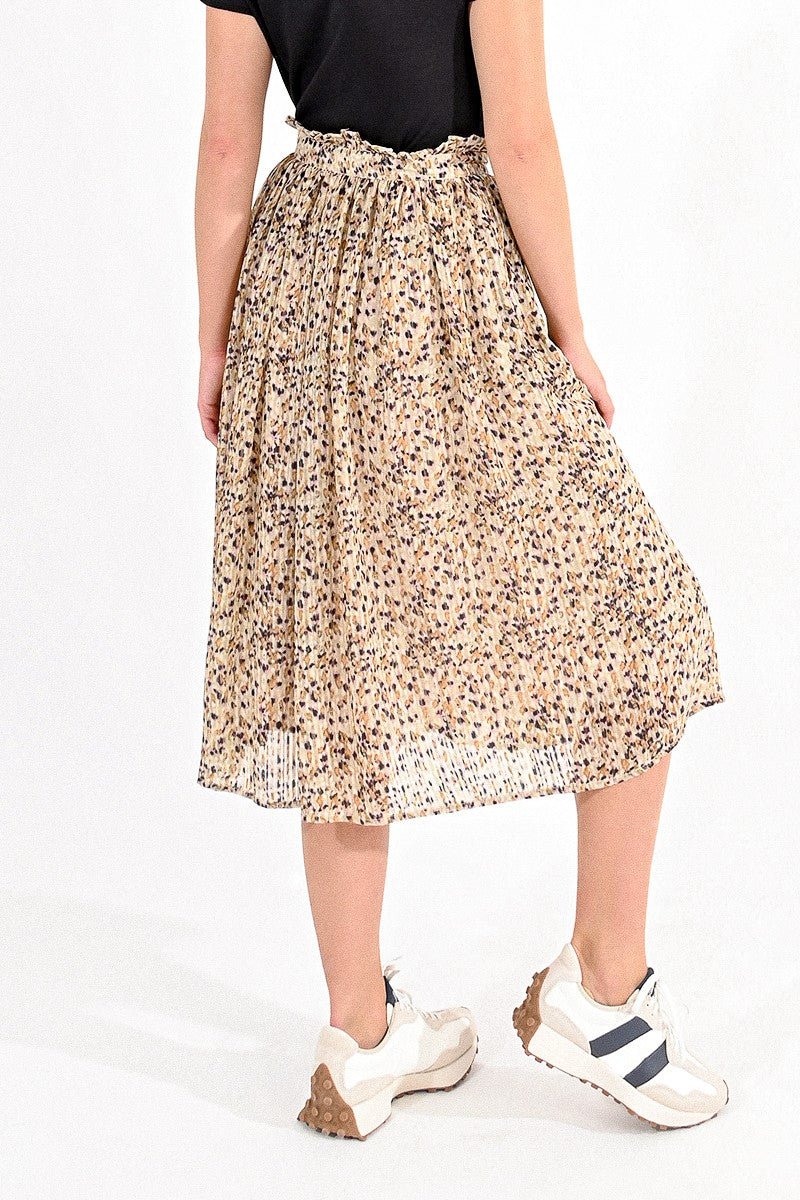 Lined Button Front Skirt