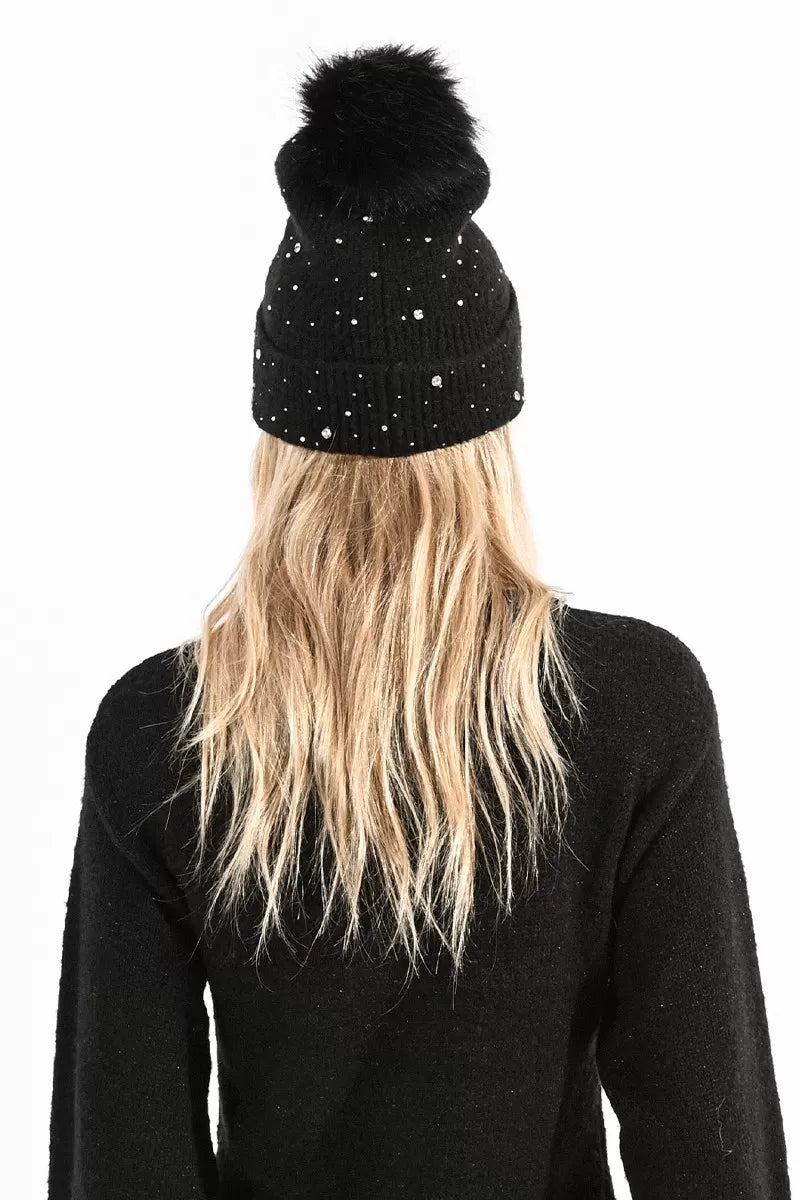Knitted Hat W/Bling