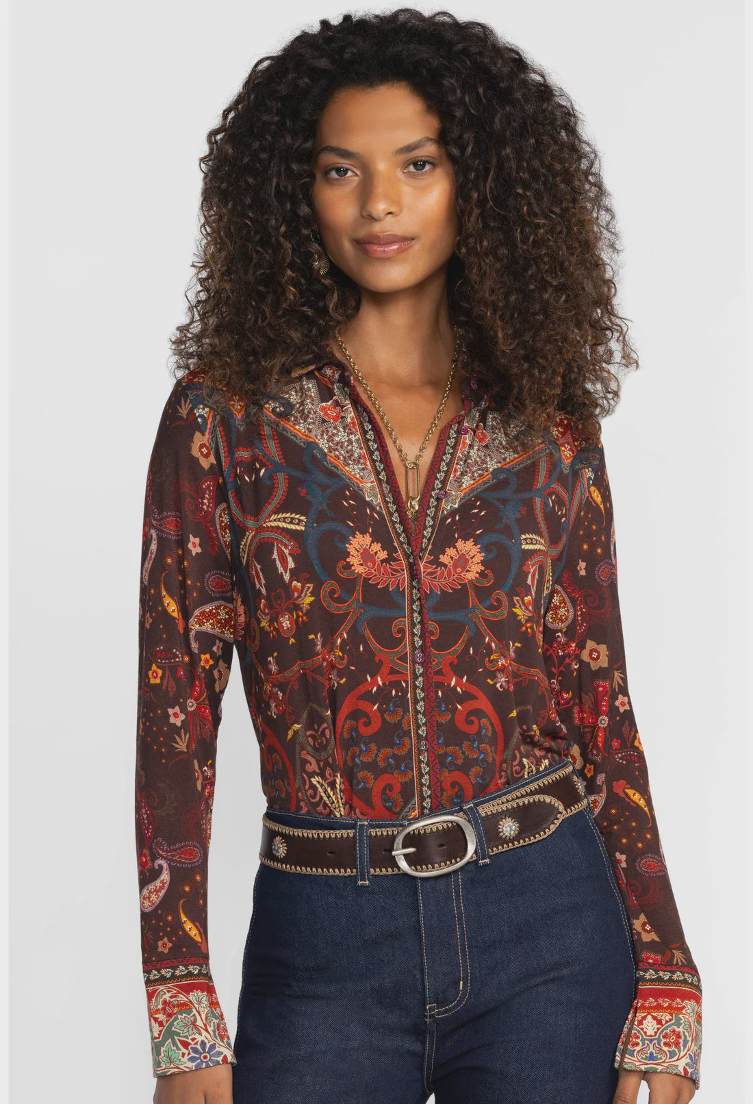 The Janie Favorite Button Front Shirt-Clarisa