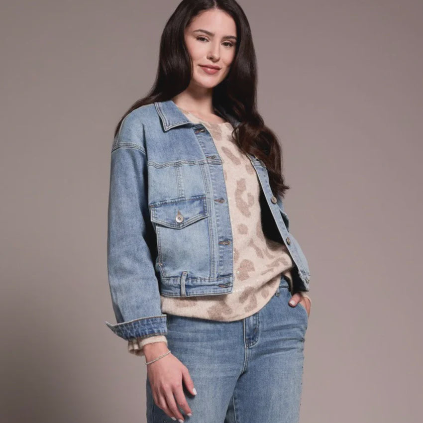 Jean Jacket W/Sweater Friendly Sleeves 5931O