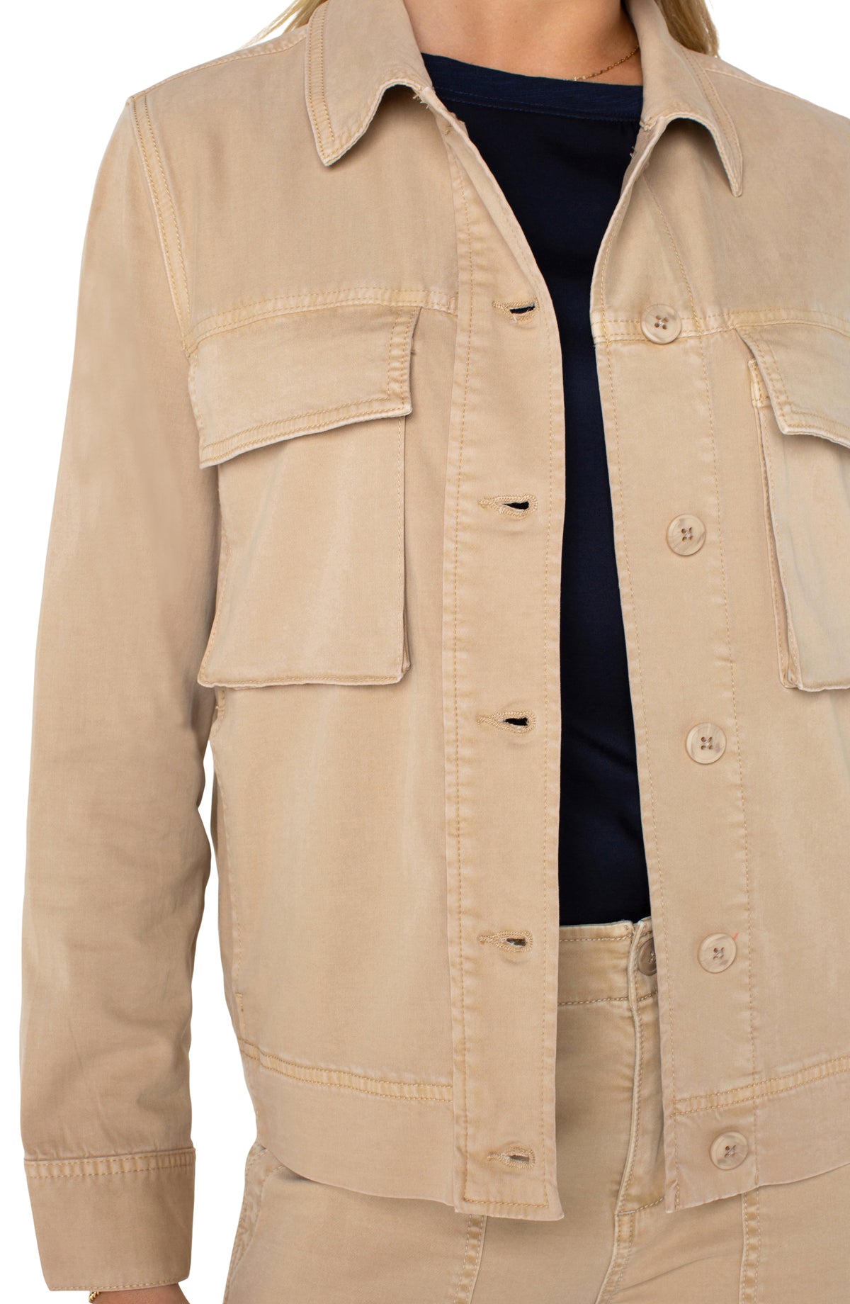 Buttonfront Cargo Jacket LM1B90L12
