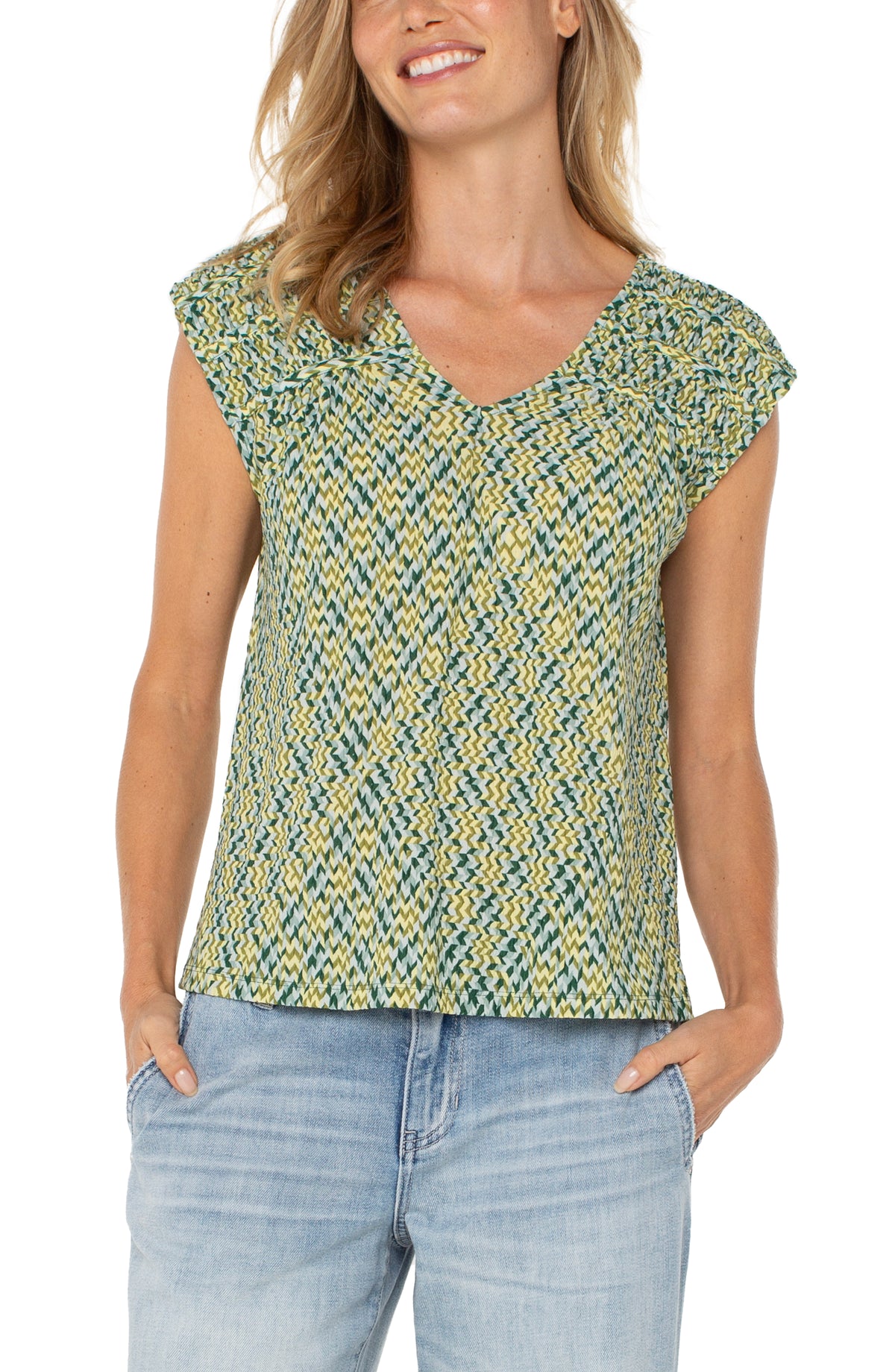 Short Sleeve Dolman Tie Back Knit Top LM8E84PK2P43