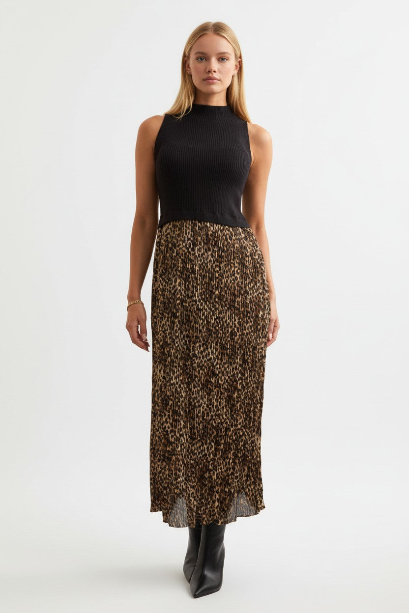 Sleeveless Twoffer Maxi Dress 905O