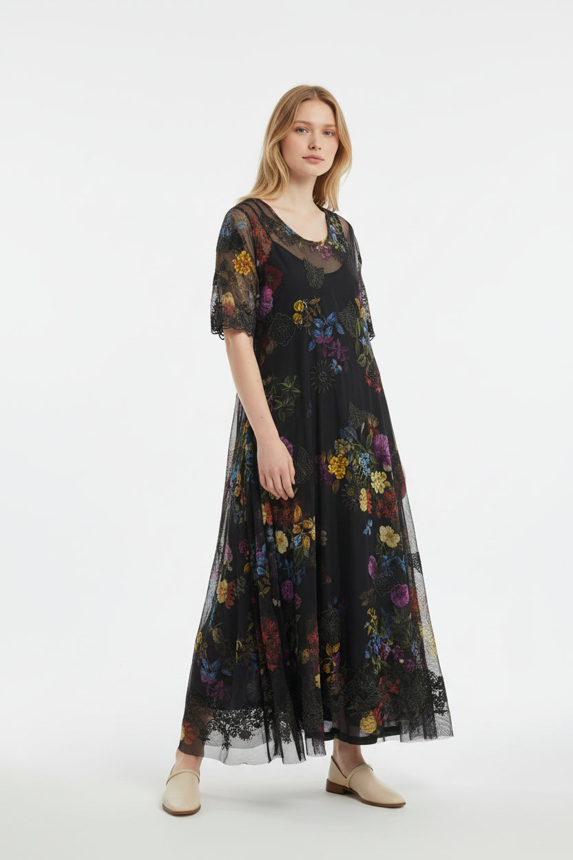 YARITZA MESH DRESS (SLIP) C30426-2