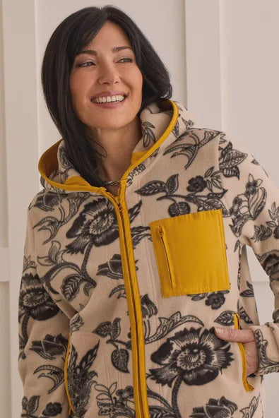 Hooded Zip Front Jacket