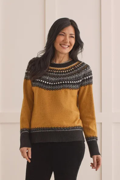 Crew Neck Jacquard Sweater