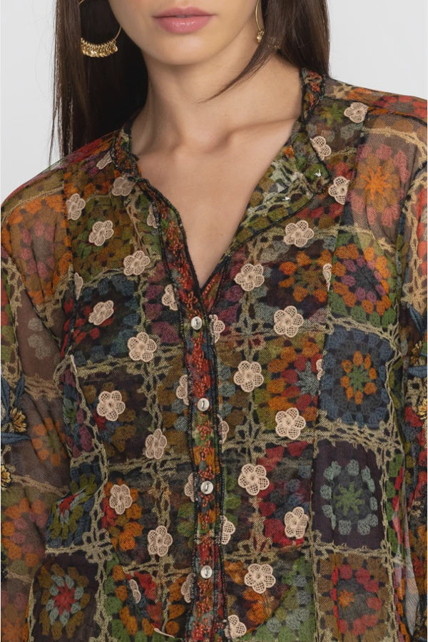 Flavie Mesh Blouse